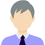 small cartoon image of man in smart shirt and tie